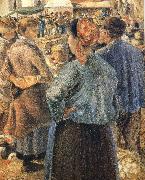 Camille Pissarro Pang plans Schwarz livestock market oil painting artist